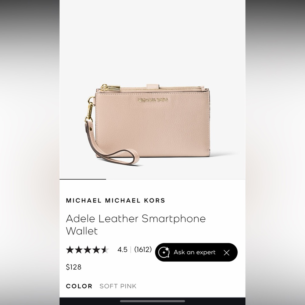 Michael Kors Blush Leather Smartphone Wallet